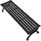 Global Industrial 6' Aluminum Park Bench, Black 436977BK - alternate 2